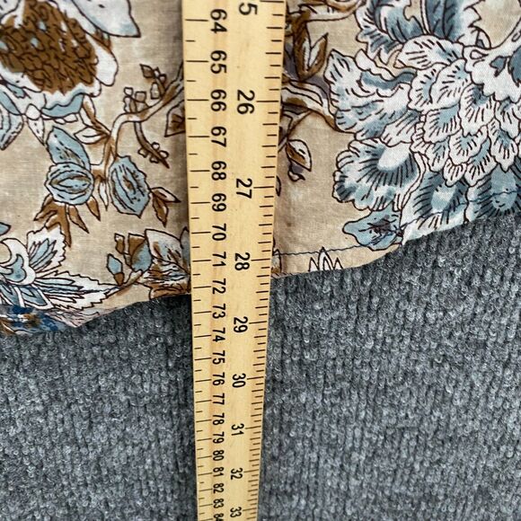 Caffe Marrakesh Shirt Womens M Patchwork Floral Button Up Boho Peasant Ranch - Picture 9 of 9